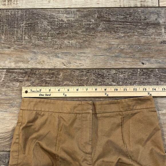 BCBGMAXAZRIA Dark Khaki Front Seam Split Ankle Pants Size 2 - Picture 7 of 9